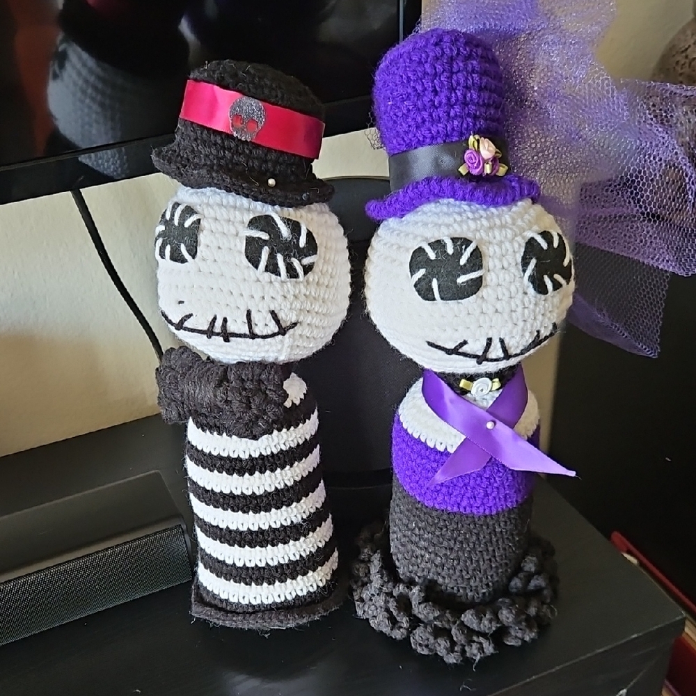 Handmade Crochet Skeleton Dolls